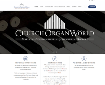 church organ world website by aspect it