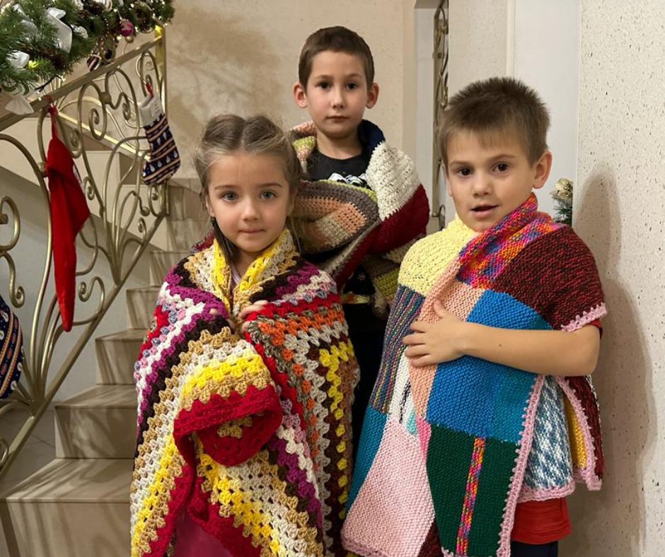 christmas presents for children in a Ukrainian oprhanage
